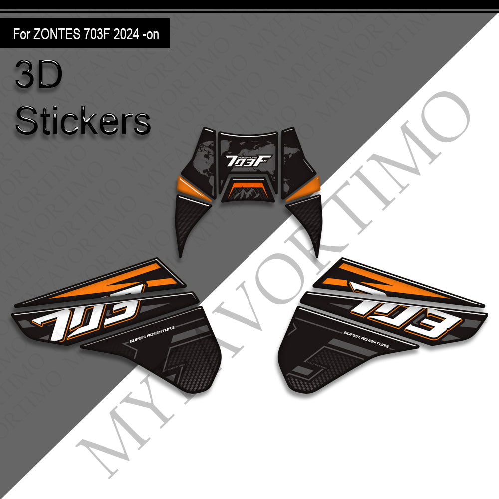 Zontes ZT703-F Decals Kit 2024+丨 Tank Pad and Side Stickers