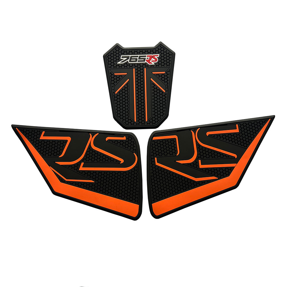 Triumph Street Triple 765 RS Rubber Anti-Slip Tank Pad Kit 2023-2024 丨 Center Pad and Side Grips