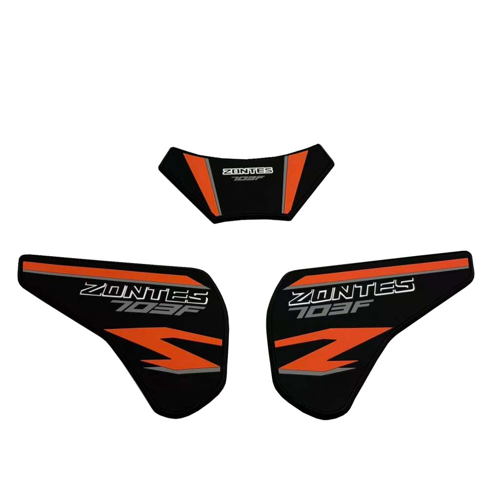 Zontes ZT703-F Rubber Anti-Slip Tank Pad Kit 丨 Center Pad and Side Grips