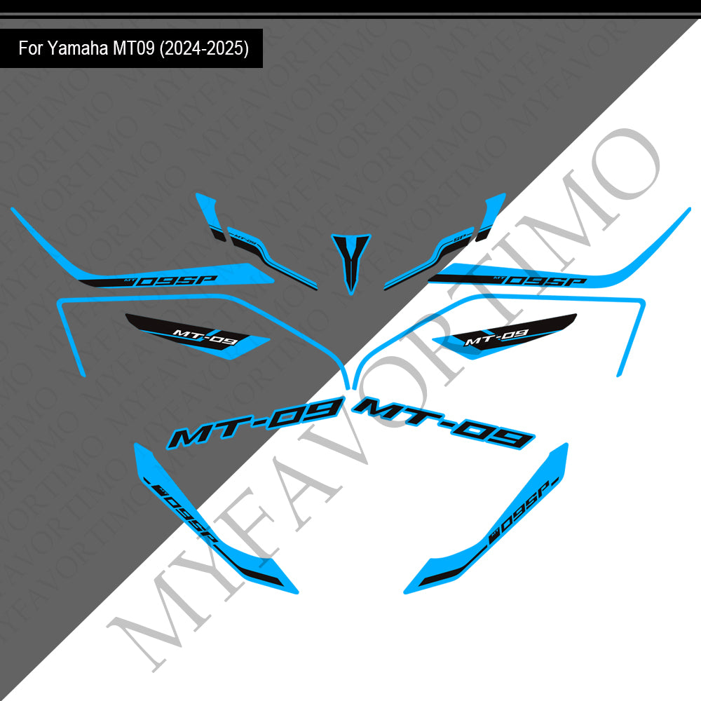 Yamaha MT-09 MT-09 SP PVC Decals Kit 2024-2025 丨 Tank and Swing Arm Stickers