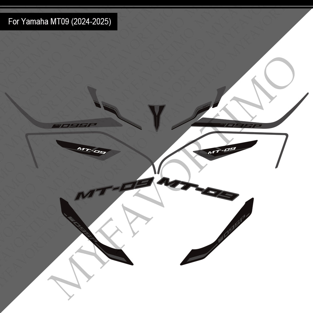 Yamaha MT-09 MT-09 SP PVC Decals Kit 2024-2025 丨 Tank and Swing Arm Stickers