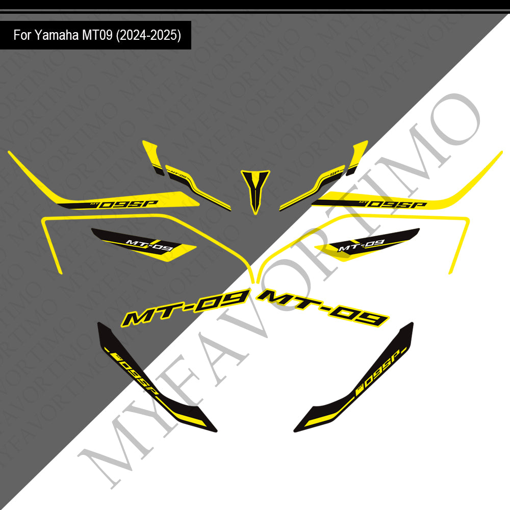 Yamaha MT-09 MT-09 SP PVC Decals Kit 2024-2025 丨 Tank and Swing Arm Stickers
