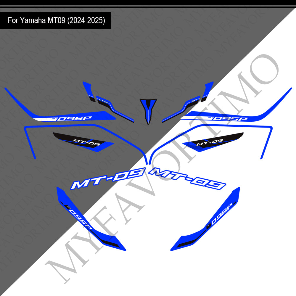 Yamaha MT-09 MT-09 SP PVC Decals Kit 2024-2025 丨 Tank and Swing Arm Stickers