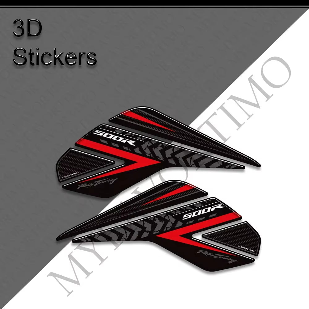 Honda CBR500R 3D Epoxy Tank Side Decals Kit 2024 丨 Black and Red