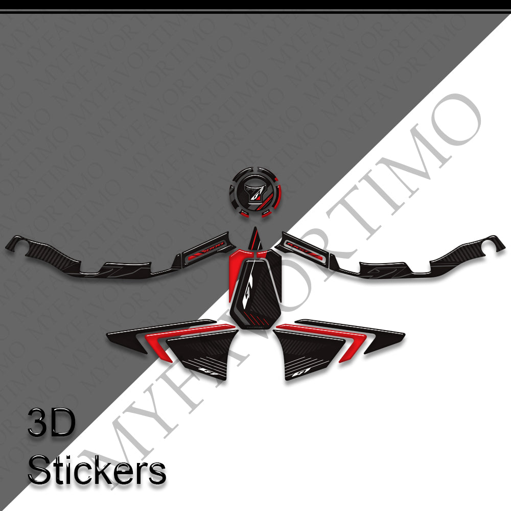 Honda CB1000GT 3D Epoxy Tank and Handguard Decals Kit 2026 丨 Fuel Cap and Full Set Stickers