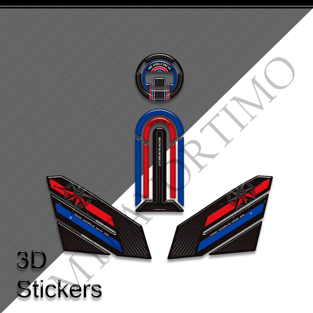 BMW R12GS R 12 G/S 3D Epoxy Tank Decals Kit 2025-2026 丨 Fuel Cap and Side Stickers