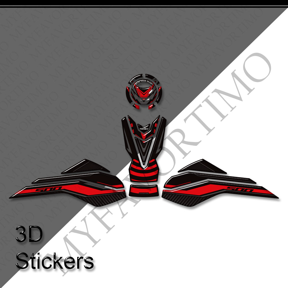 Honda CB500 Hornet CB500F CBR500R 3D Epoxy Tank Decals Kit 丨 Fuel Cap and Side Stickers