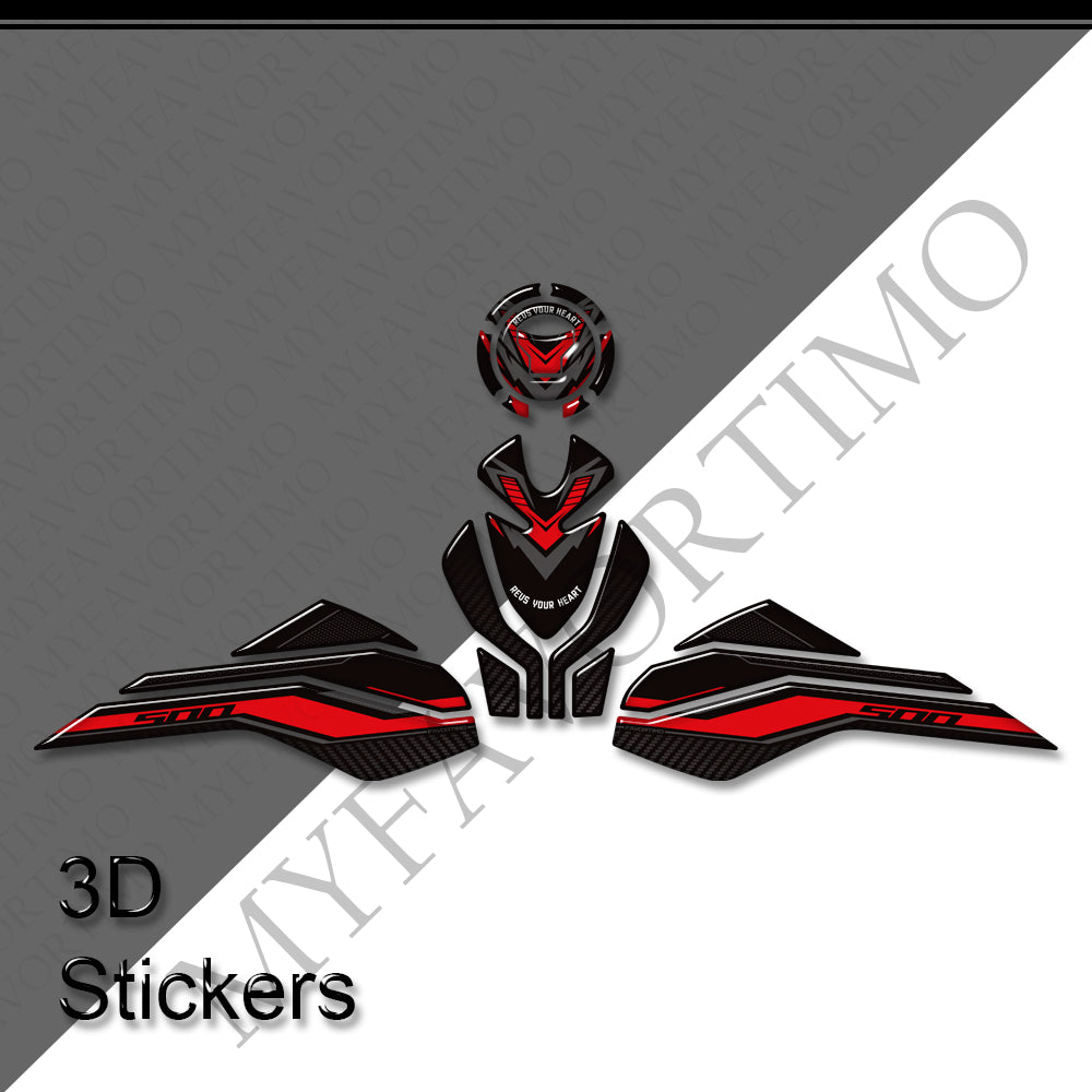 Honda CB500 Hornet CB500F CBR500R 3D Epoxy Tank Decals Kit 丨 Fuel Cap and Side Stickers