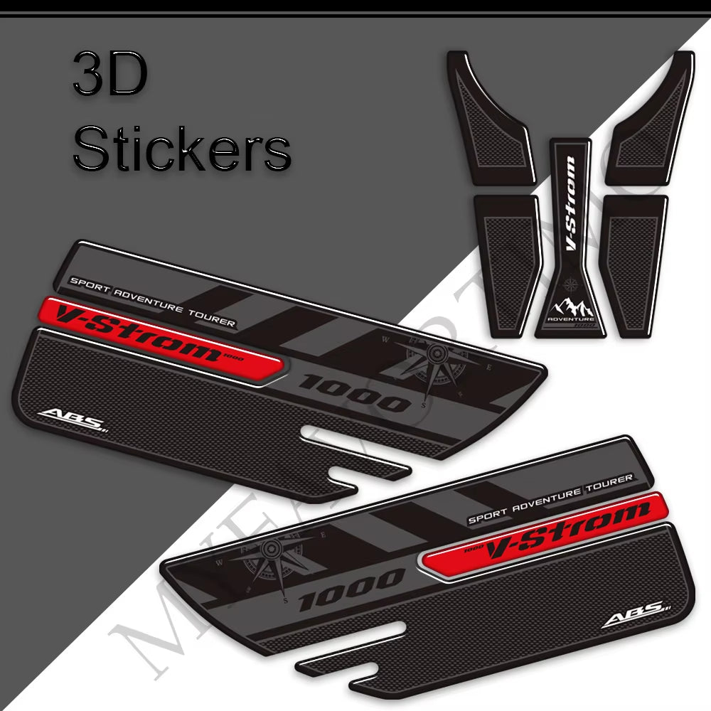 Suzuki V-Strom DL1000 3D Epoxy Tank Decals Kit 2015-2020 丨 Center and Side Stickers