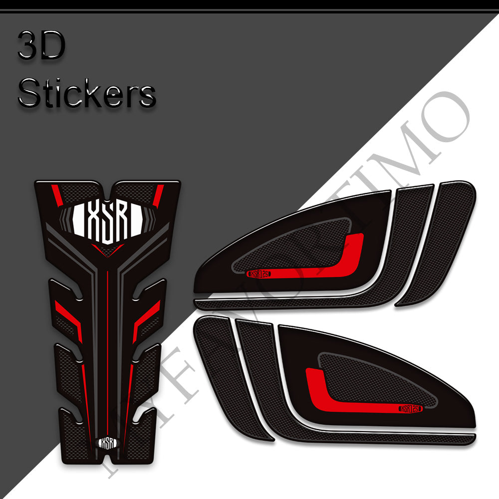 Yamaha XSR125 3D Epoxy Tank Pad Kit 2021-2023 丨 Center and Side Stickers