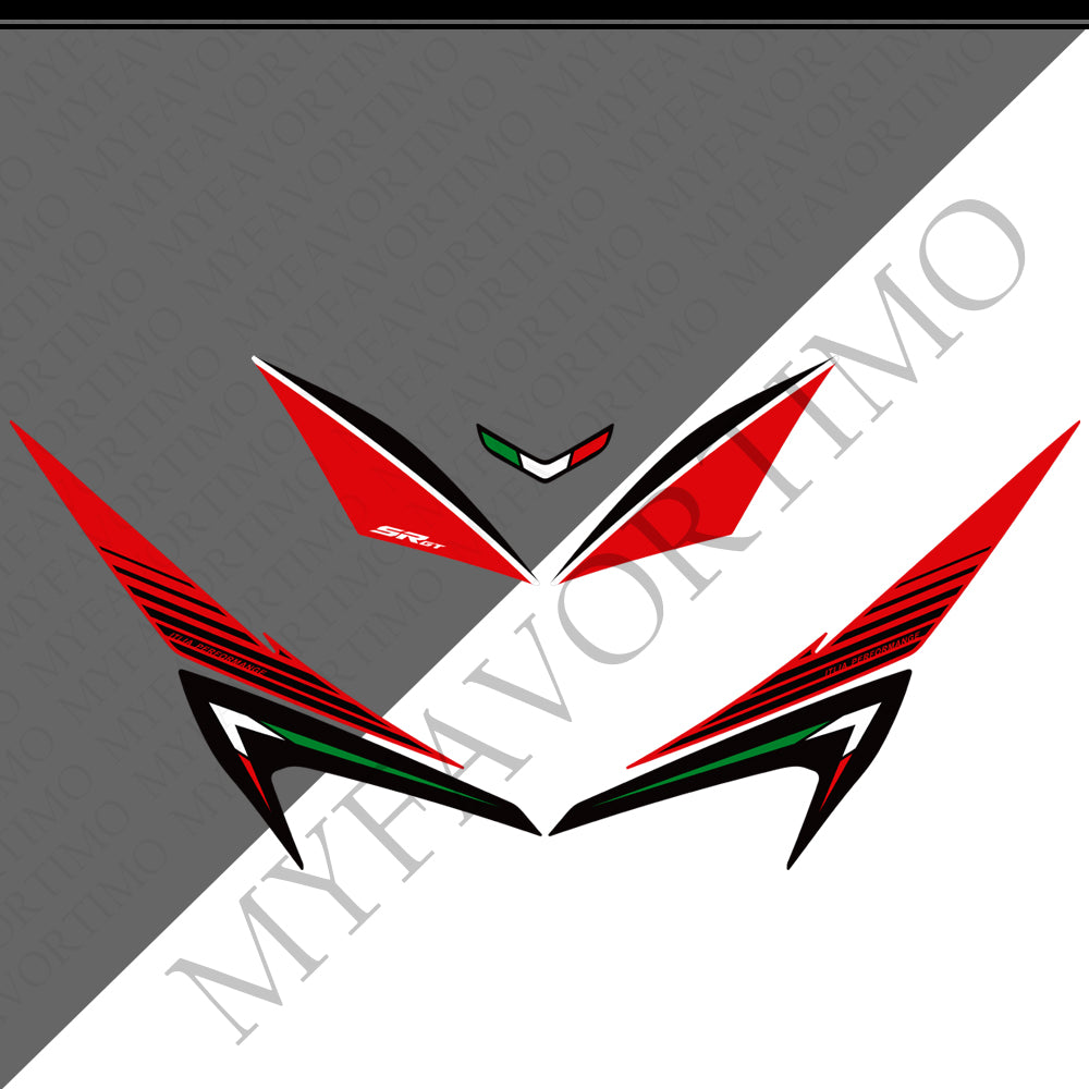 Aprilia SR GT 125 200 Sport Replica PVC Decals Kit 丨 Front and Body Stickers