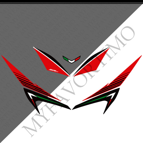 Aprilia SR GT 125 200 Sport Replica PVC Decals Kit 丨 Front and Body Stickers