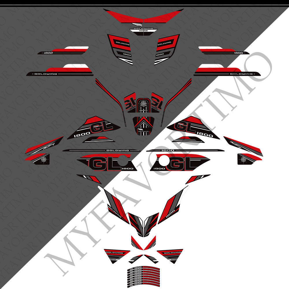 Honda Goldwing GL1800 F6B PVC Decals Kit 2018-2026 丨 Tank and Full Body Stickers