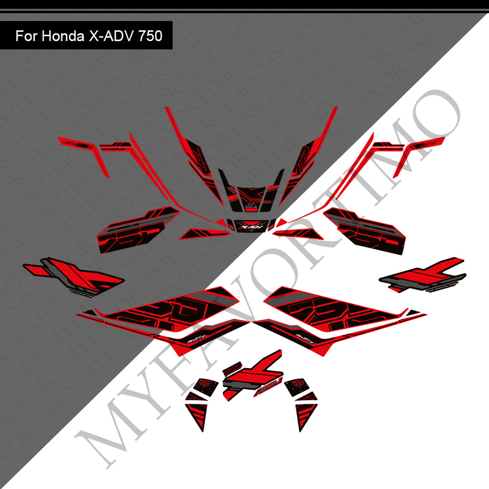 Honda X-ADV 750 PVC Decals Kit 2025 丨 Tank and Full Body Stickers
