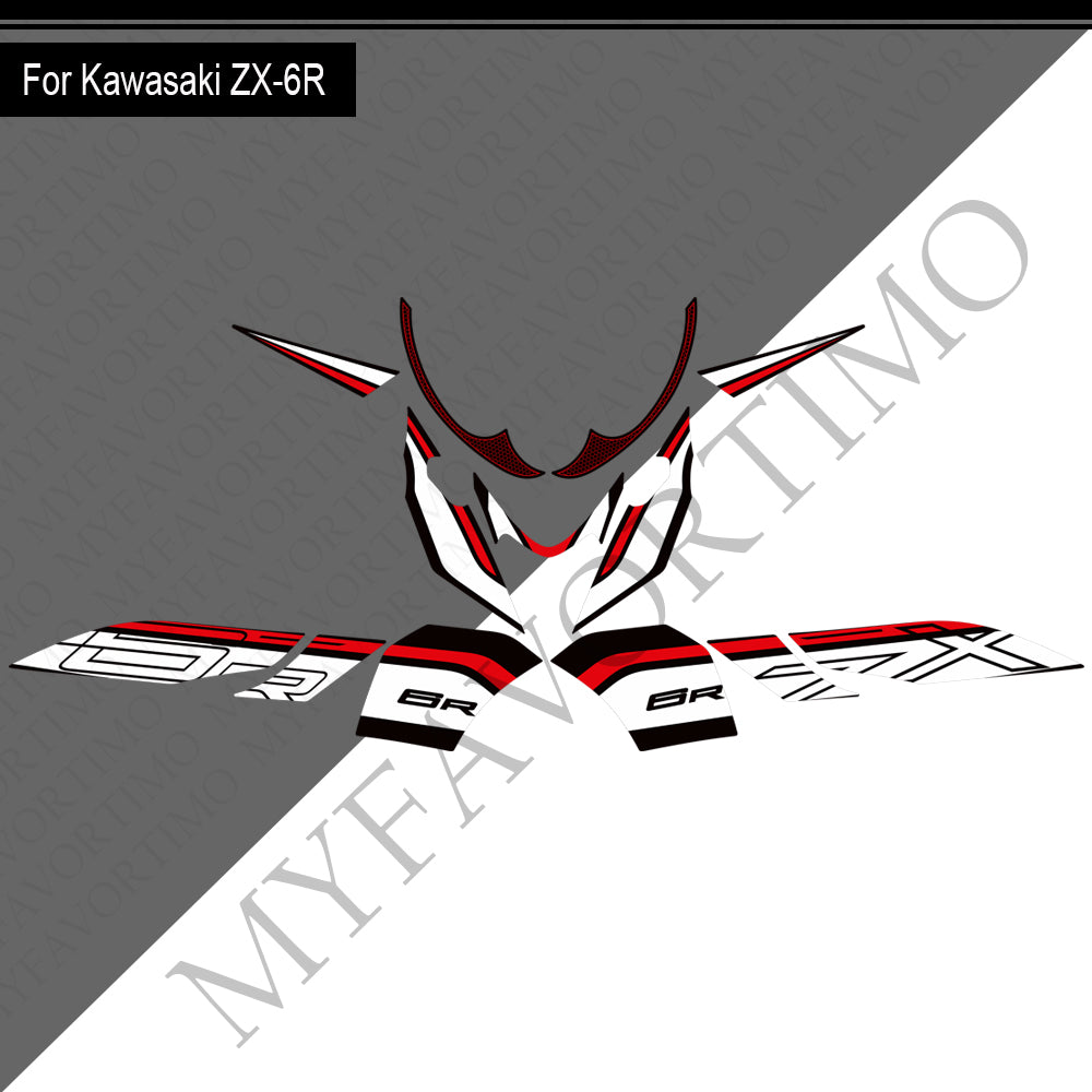 Kawasaki Ninja ZX-6R PVC Decals Kit 丨 Tank and Full Body Stickers