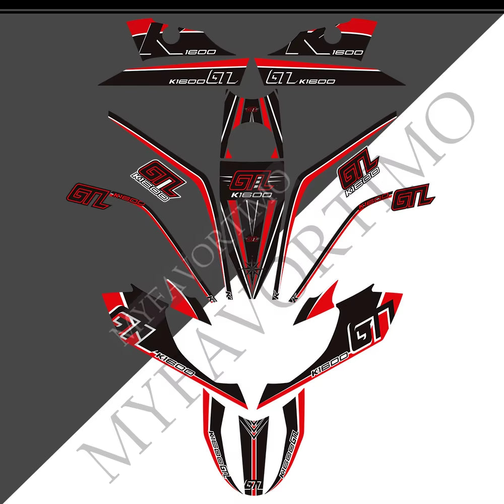 BMW K1600GTL PVC Full Body Decals Kit 丨 Tank and Luggage Graphics