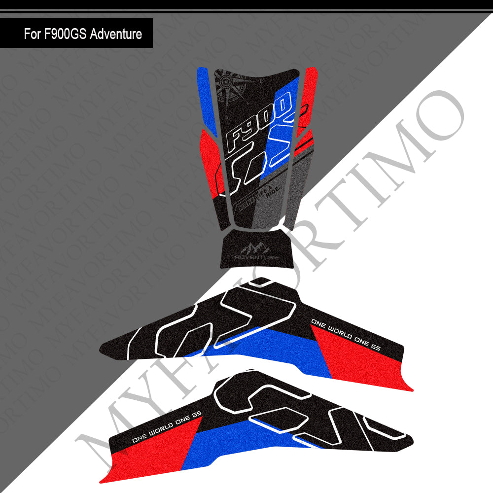 BMW F900GS Adventure Anti-Slip Tank Pad Kit 2024-2026 丨 Center and Side Stickers