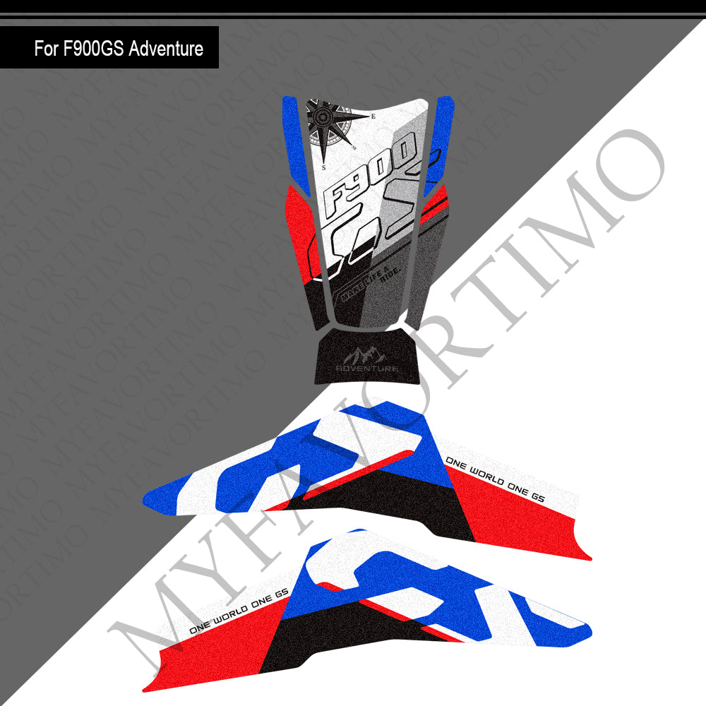 BMW F900GS Adventure Anti-Slip Tank Pad Kit 2024-2026 丨 Center and Side Stickers