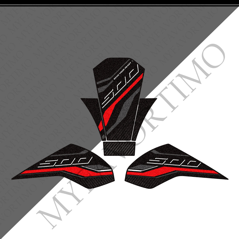 Honda CB500 Hornet CB500F CBR500R Anti-Slip Tank Pad Kit 丨 Center and Side Stickers