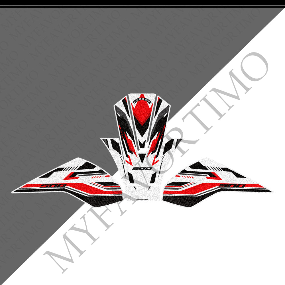 Honda CB500 Hornet CB500F CBR500R Anti-Slip Tank Pad Kit 丨 Center and Side Stickers