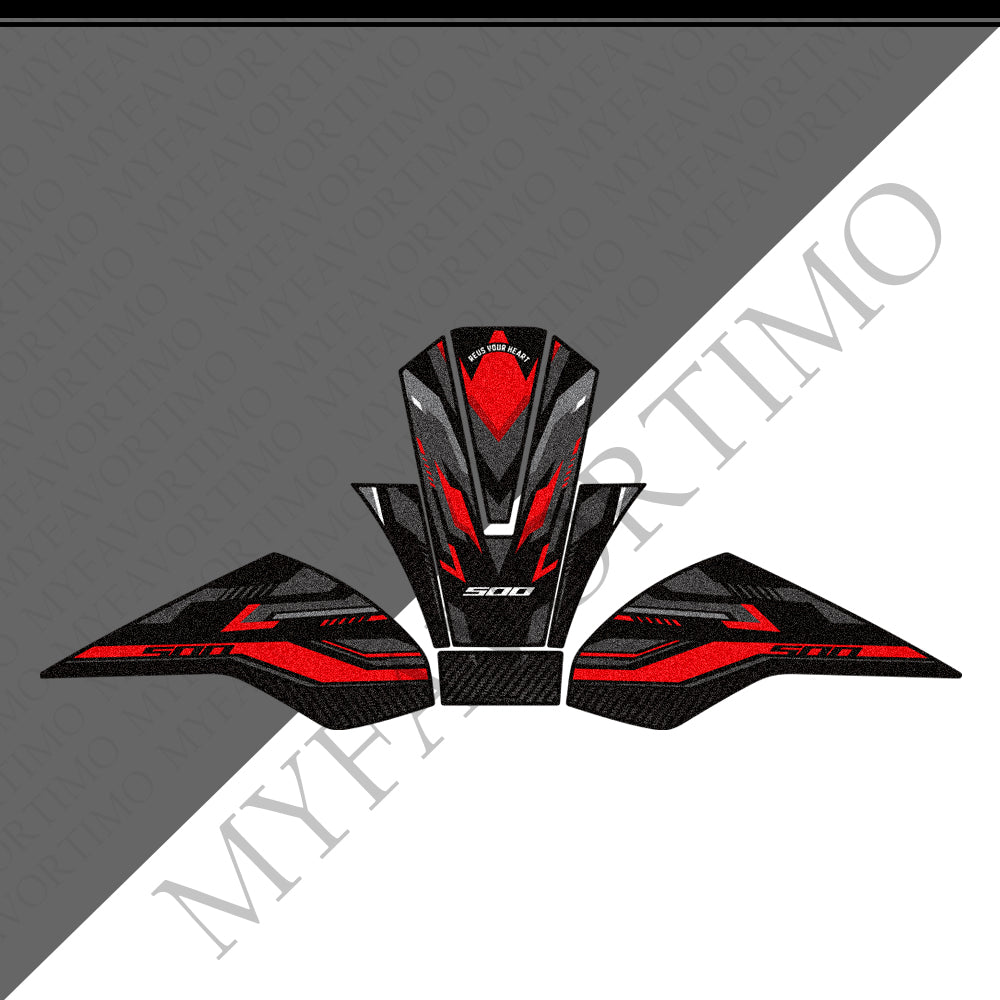 Honda CB500 Hornet CB500F CBR500R Anti-Slip Tank Pad Kit 丨 Center and Side Stickers