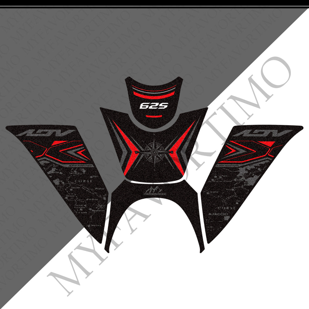 Kove 625X Adventure Anti-Slip Tank Pad Kit 2025-2026 丨 Center and Side Stickers