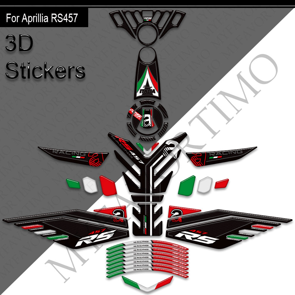 Aprilia RS457 Body Panel Decals Kit 2024-2025 丨 Fairing and Full Set Stickers