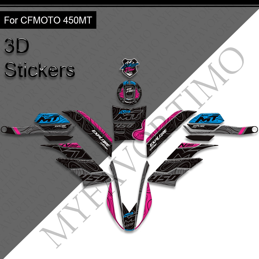 CFMOTO 450MT Body Panel Decals Kit 丨 Fairing and Full Set Stickers