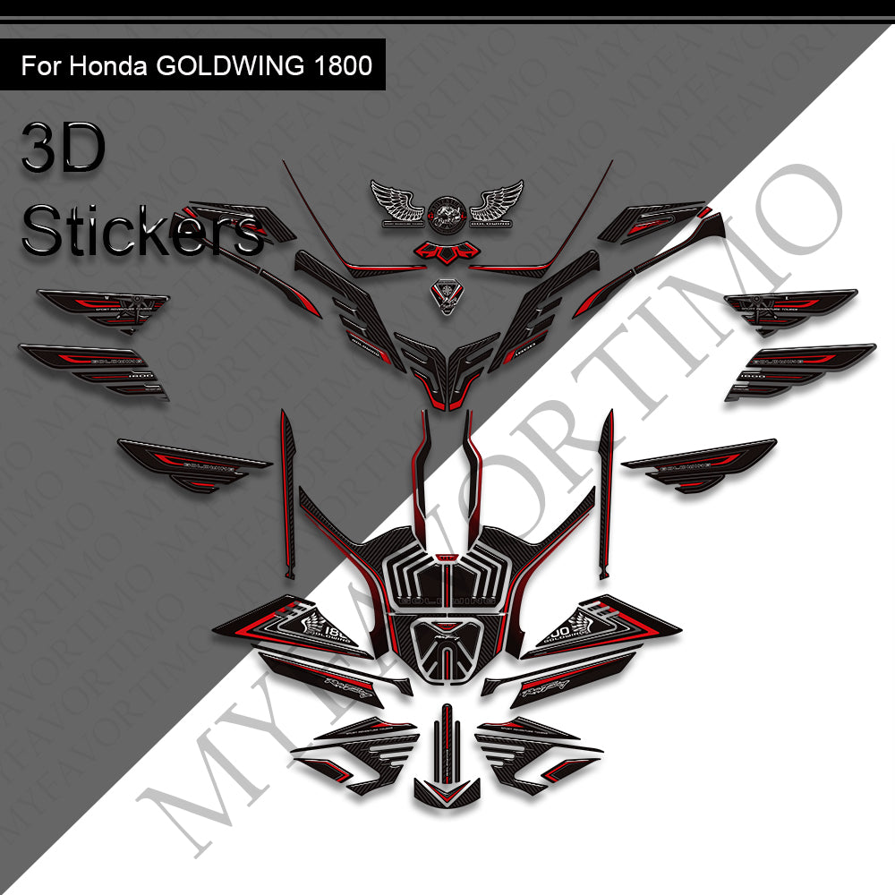 Honda Goldwing GL1800 F6B Body Panel Decals Kit 2022-2025 丨 Fairing and Full Set Stickers