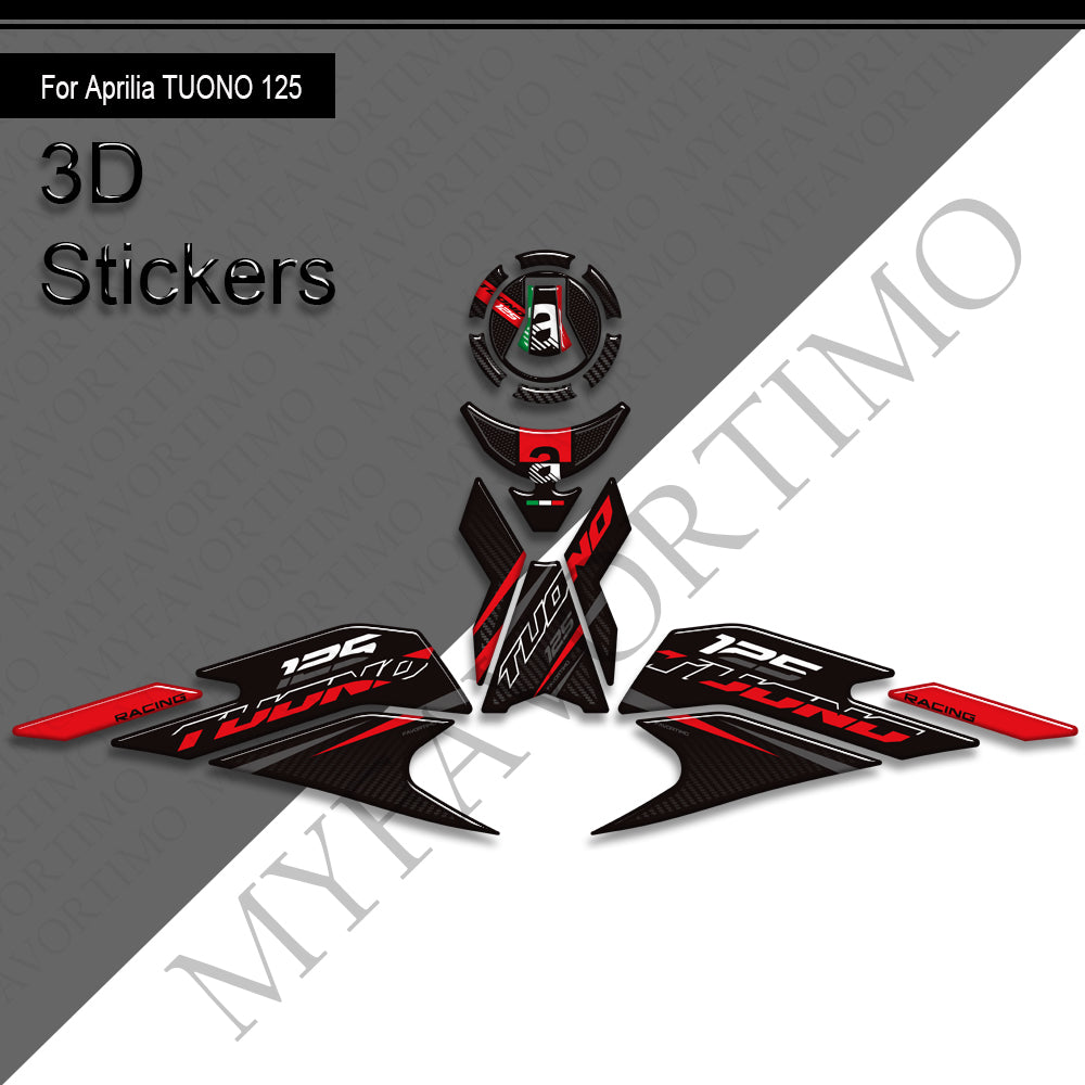 Aprilia TUONO 125 Decals Kit | Tank Pad & Side Stickers