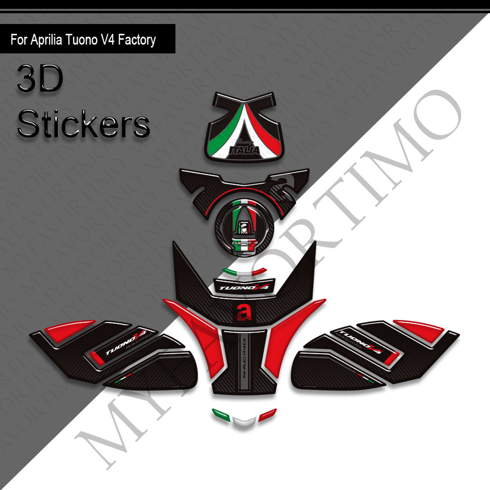 Aprilia Tuono V4 Factory 1100 Decals Kit 2021-2026 丨 Tank Pad and Full Set Stickers