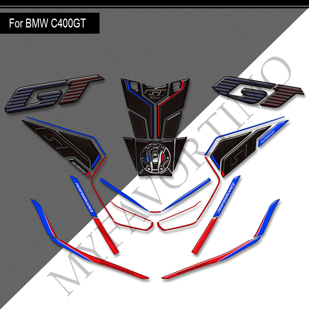 BMW C400GT Decals Kit | Face & Tank Stickers