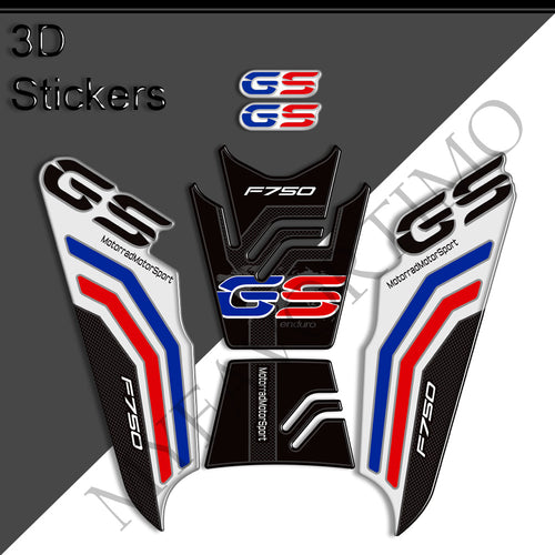 BMW F750GS 3D Epoxy Tank Decals Kit 2019-2023 丨 Center Pad and Side Stickers