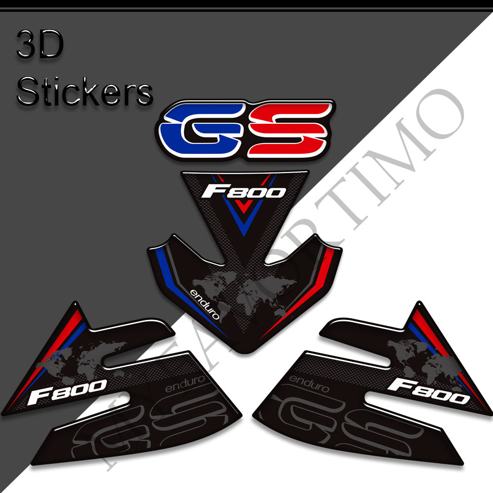 BMW F800GS Tank Decals Kit 丨 Center Pad and Side Stickers