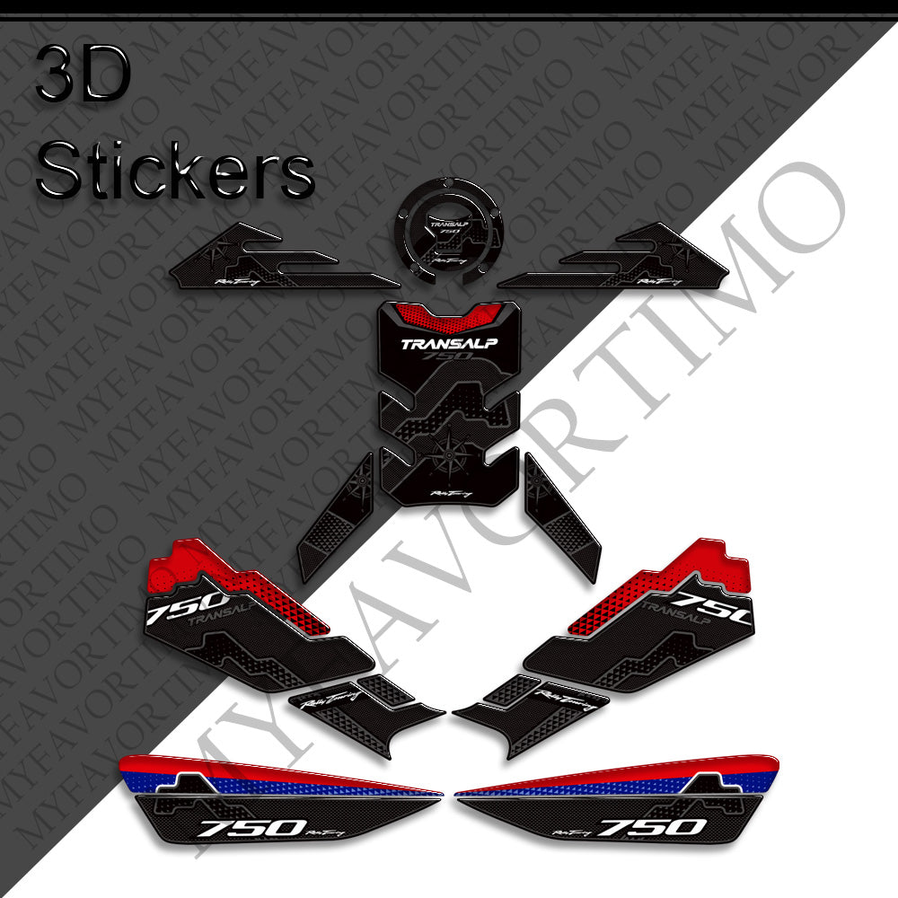 Honda XL750 Transalp Decals Kit 2023 丨 Tank Pad and Full Body Stickers