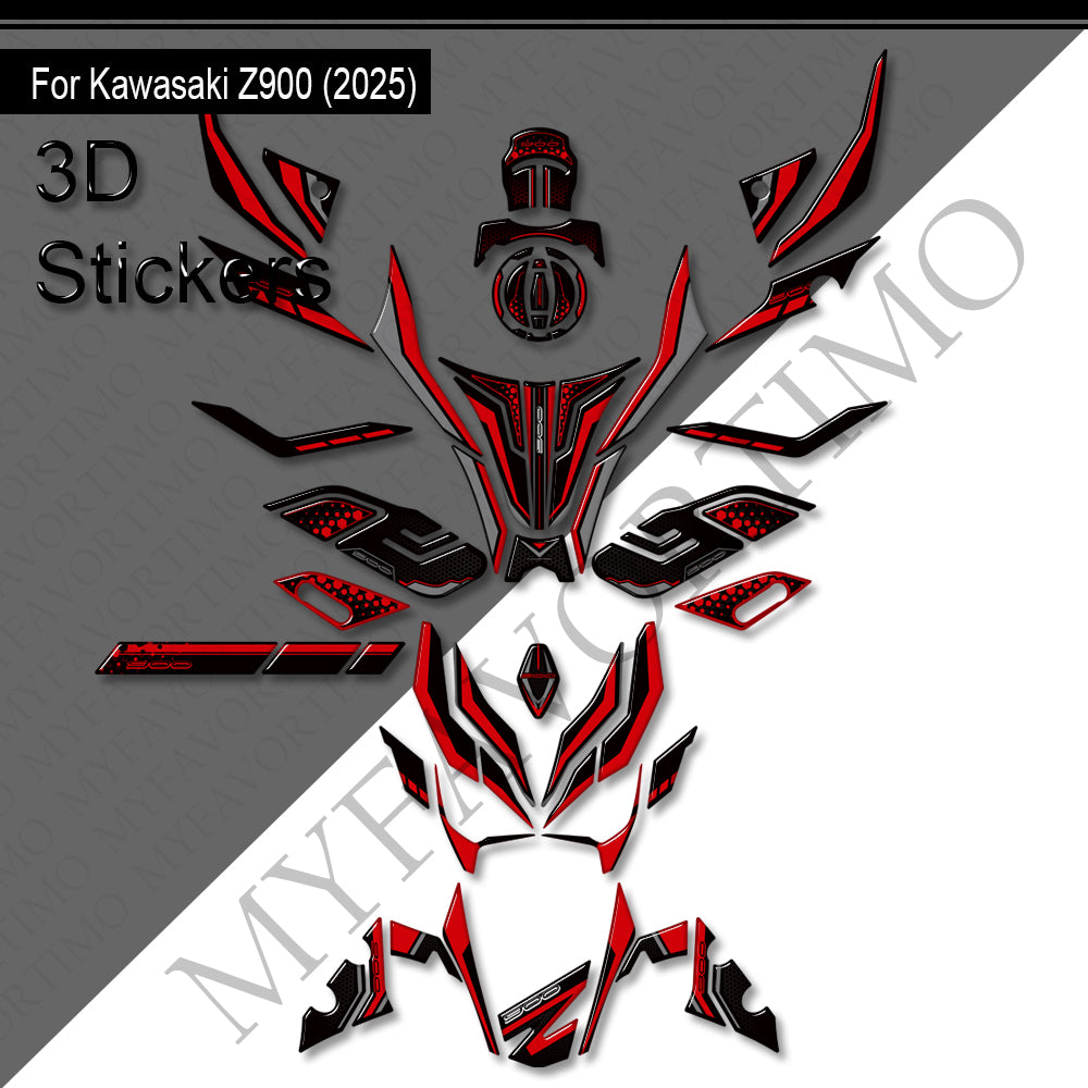 Kawasaki Z900 Z900SE Decals Kit 2025-2026 | Tank & Fairing Stickers