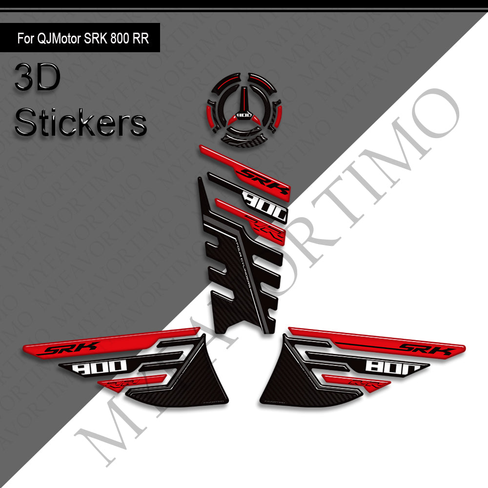 QJMotor SRK 800 RR Decals Kit | Tank Pad & Side Stickers