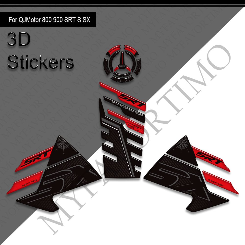 QJMotor SRT 800 SRT 900 SX Decals Kit | Tank Pad & Side Stickers