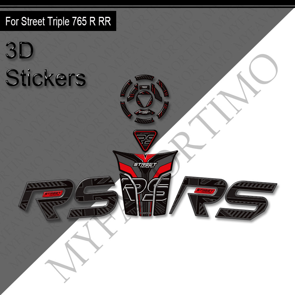 Triumph Street Triple 765 R RS Decals Kit 2023-2024 | Tank Stickers