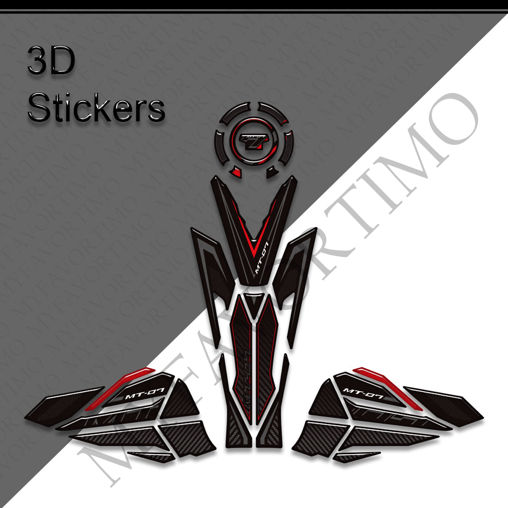 Yamaha MT-07 Decals Kit 2025-2026 丨 Tank Pad and Side Stickers