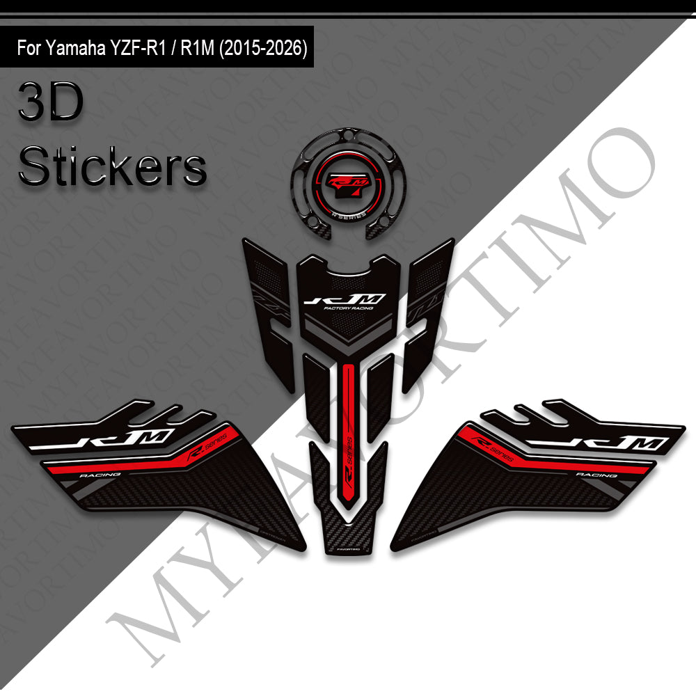 Yamaha YZF-R1 YZF-R1M Decals Kit 2015-2026 丨 Tank Pad and Side Stickers