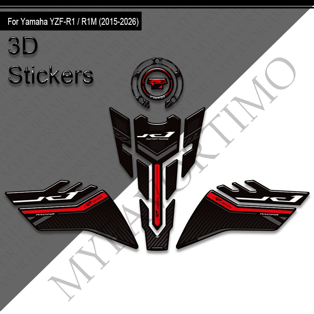 Yamaha YZF-R1 YZF-R1M Decals Kit 2015-2026 丨 Tank Pad and Side Stickers