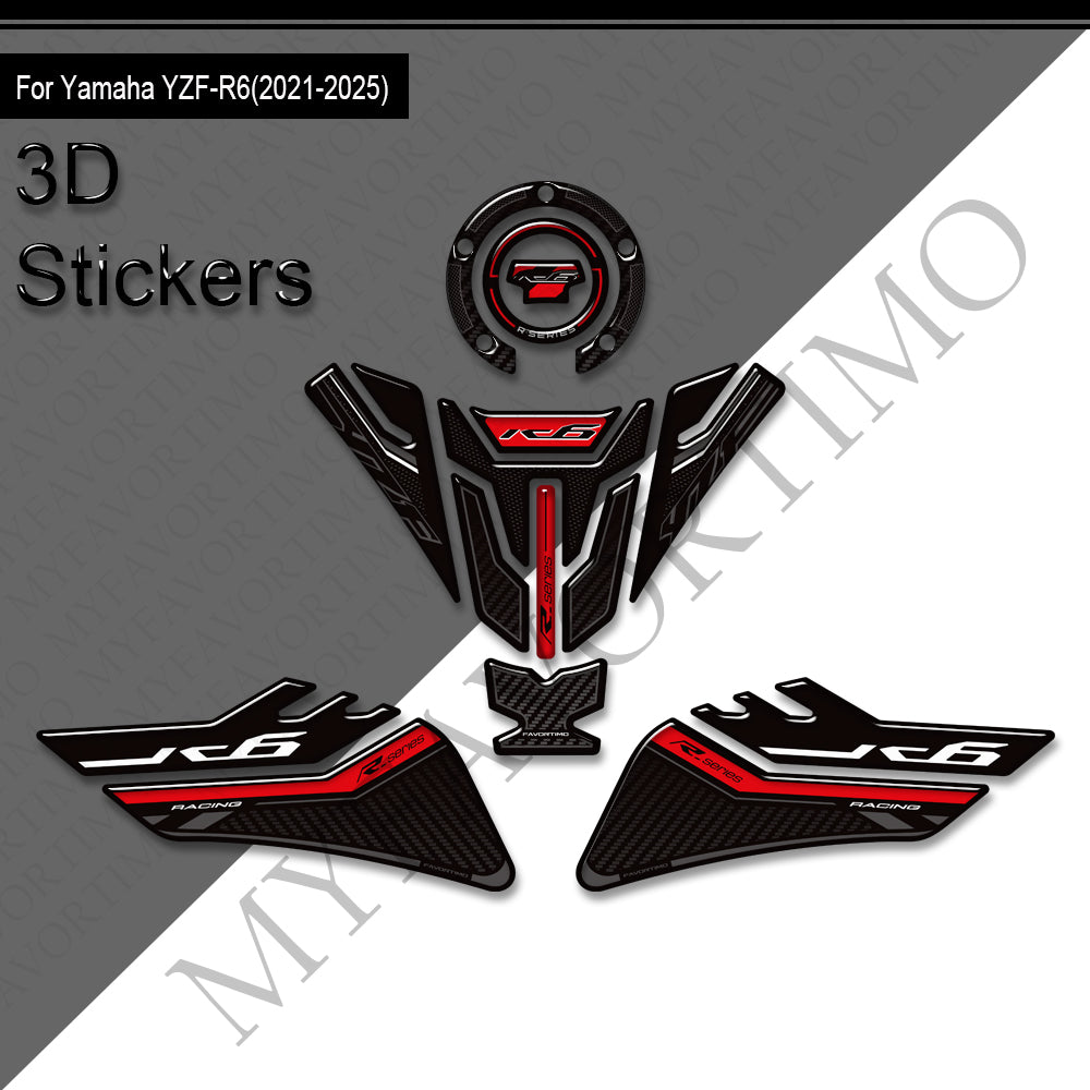 Yamaha YZF-R6 Decals Kit 2017-2025 丨 Tank Pad and Side Stickers