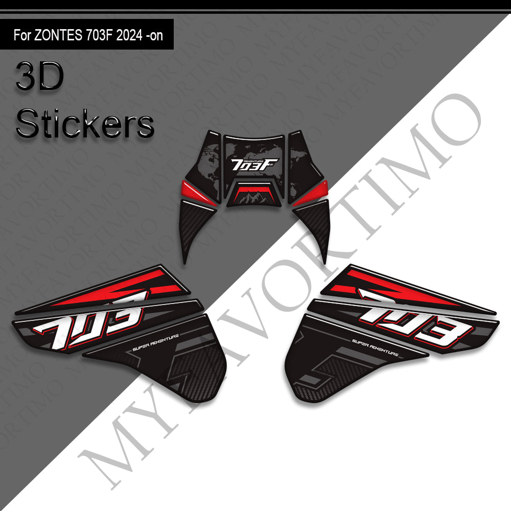 Zontes ZT703-F Decals Kit 2024+丨 Tank Pad and Side Stickers