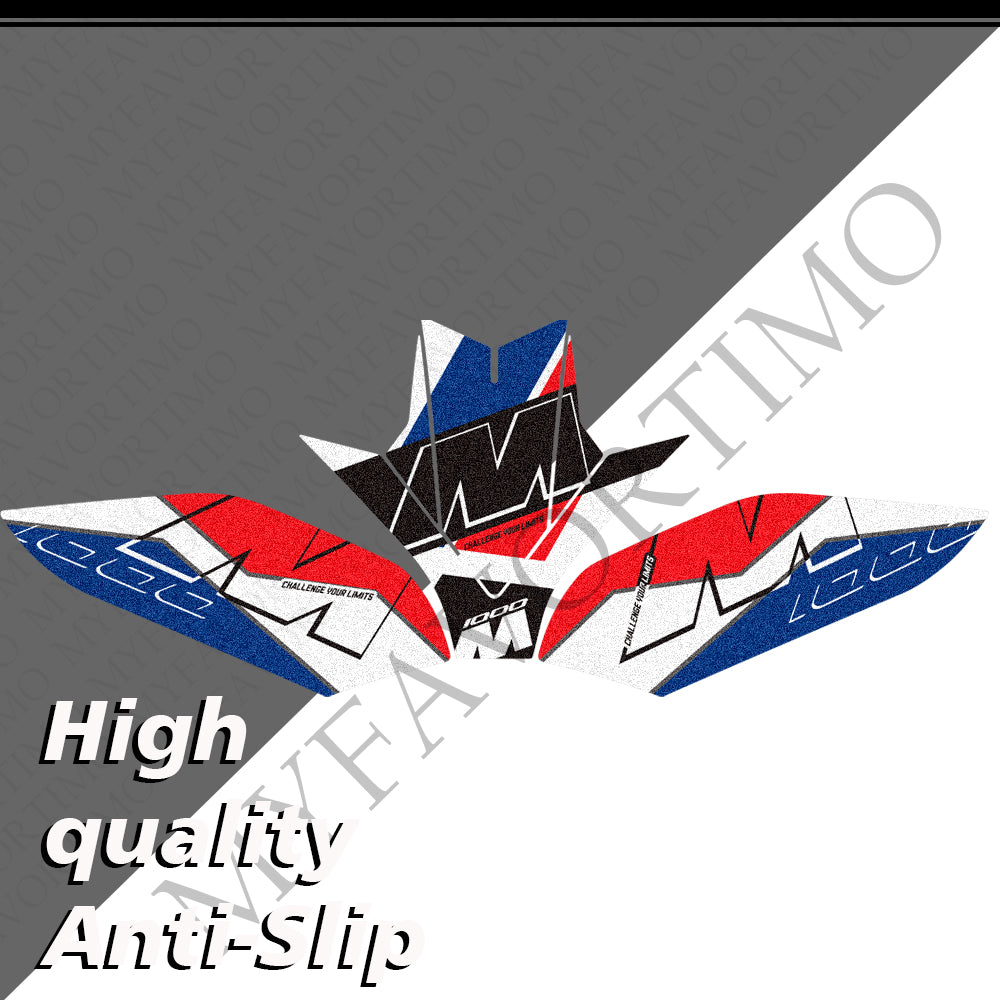 BMW S1000RR S1000R M1000RR M1000R Matte Anti-Slip Tank Pad Kit 丨 Center and Side Stickers