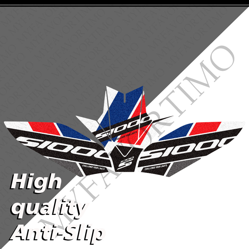 BMW S1000RR S1000R M1000RR M1000R Matte Anti-Slip Tank Pad Kit 丨 Center and Side Stickers