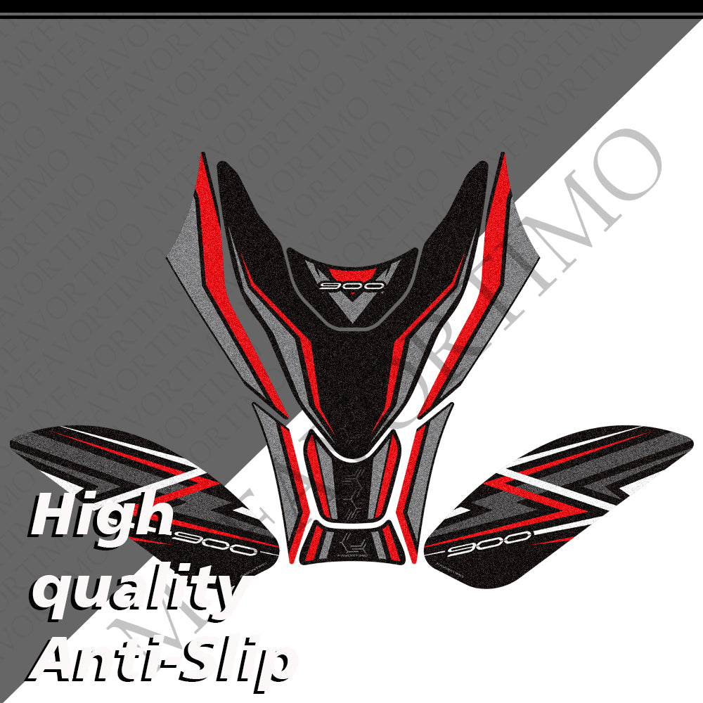 Kawasaki Z900 Z900SE Matte Anti-Slip Tank Pad Kit 2025-2026 丨 Center and Side Stickers