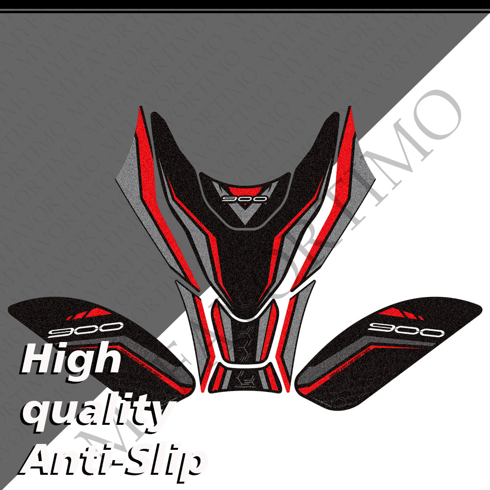 Kawasaki Z900 Z900SE Matte Anti-Slip Tank Pad Kit 2025-2026 丨 Center and Side Stickers