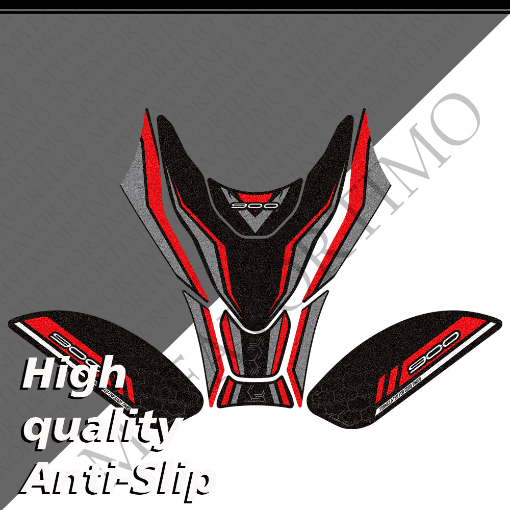 Kawasaki Z900 Z900SE Matte Anti-Slip Tank Pad Kit 2025-2026 丨 Center and Side Stickers