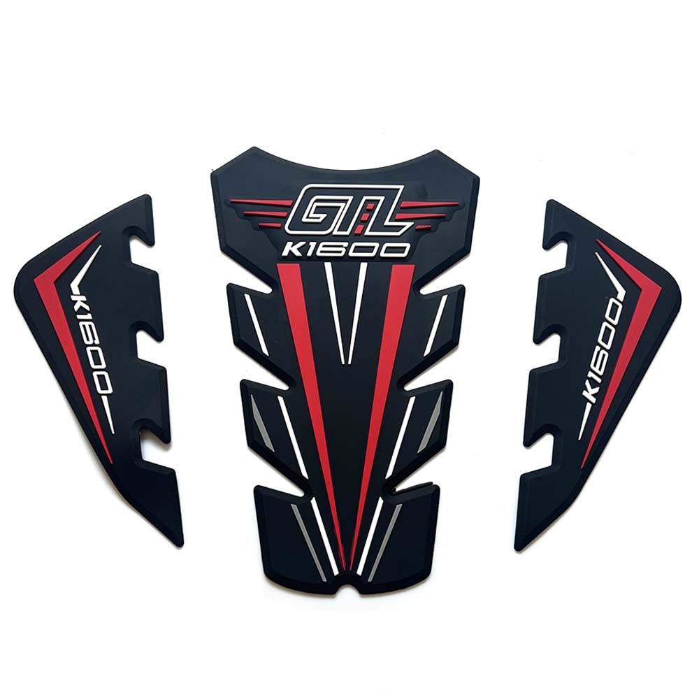 BMW K 1600 GTL Rubber Anti-Slip Center Tank Pad 丨 Red Black